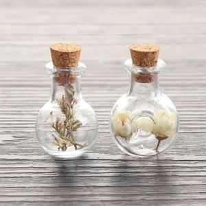 Storage Bottles 5 Pcs/Pack Mini Glass Cork Empty Sample Jars Perfume Wishing Vial DIY Craft Gift Home Decoration Pendants