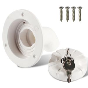 Nya RV -tillbehör Gravity Fresh Water Fill Hatch Inlet Filter Låsbar för RV Boat Camper Trailer White Caravan Accessories