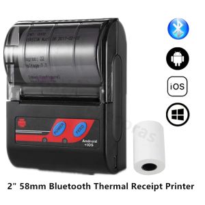 プリンターInkfree Remibo ImpreSora Bluetooth Receipt Printer 58mmミニポータブルワイヤレスPOSサーマルノートプリンターペーパーAndroidモバイルPC