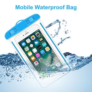 Sagno per cellulare impermeabile Cover del telefono trasparente Copertura immersioni Swimming Mobile Phone Phone Touchscreen Bag subacqueo