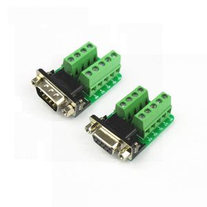 RS232 / 422 /485 Segnali Breakout Scheda Scheda Serial Porta DB9 Adattatore maschio / femmina a morsettiera