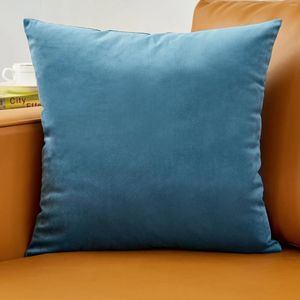 Travesseiro Ultra Soft Solid Color Tampe Velvet confortável para sofá Casa decorativa de pasta de estilo nórdico