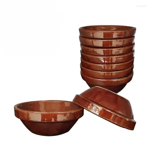 Bowls Rice Bowl Black Brown Steamed Vegetable Ceramic Glaze Commercial Thickened Household Kitchen Utensils Chinese Style