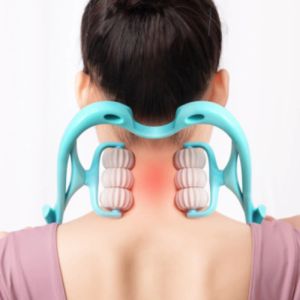 Pressure Point Therapy Neck Massageador Shoulde Multifunctional Manual 6 wheel Neck Massager Massage Relieve Roller Massage Tool