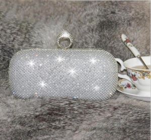 Shining Crystal Silverblackgold Bridal Hand Bags 2019 BigSmall Style Fashion Ring Women Clutch Bags For Party Evenings Formal297408723410