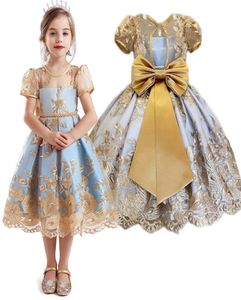 Lace Girls Dress Kids Cermonias Party Birthday Wear Flor Princess Vestido de casamento bebê menina crianças vestidos formais de 4 a 10 anos F1308605