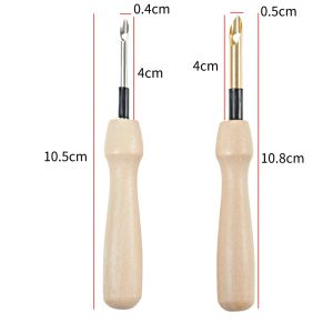 Knitting Embroidery Pen Weaving Felting Craft Punch Needle Threader Wooden DIY Tool Sewing Accessories Needles