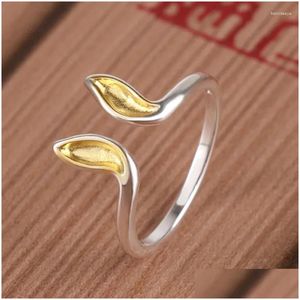 Cluster Rings Korean Vintage Ear Ring Ins Style Design Sier Color Opening Adjustable Finger Accessories Drop Delivery Jewelry Dhalx