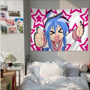 Anime Lucky Star Tapestry Tapestry para sala de estar Decoração de dormitório Decoração de arte