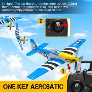 Olance American Mustang P-51D Electric Model Flight Control Four-Channel Stunt Model Remote Control Foam Aircraft.