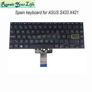 Teclado do teclado Espanhol para o Asus Vivobook S14 S433 X421 M433 S433EA S433EQ S433FL S433FA S433JA SP/ES SPAIN Keyboards 2820sp00