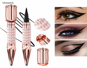 Yanqina Queen039S Scepter Gold Riquid Eyeliner Pen Jet Black Eye Liner Waterproof Sweatproof Antiblooming 24H Longlastin4569632