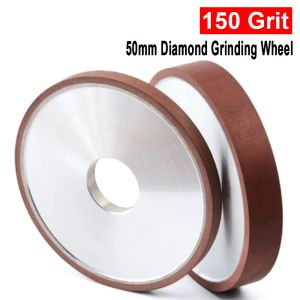 Roda de moagem de diamantes planos de 50 mm 150 Disco de moto de areia para moinho afiar a ferramenta abrasiva rotativa aço de tungstênio de tungstênio