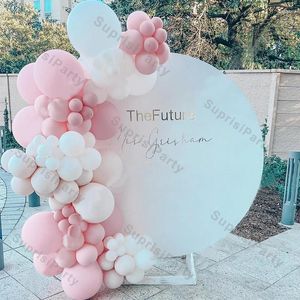 Decorazione per feste macaron palloncino rosa ghirlanda arco fai da te matrimonio raddoppiato nudo pallone baby shower ragazza di compleanno decorazioni balon