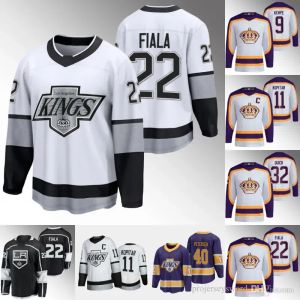 Custom 22 Kevin Fiala Hóquei Jerseys Quinton Byfield Dustin Brown Anze Kopitar Drew Doughty Alex Iafallo Jonathan Quick Adrian Kempe Kevin Fiala Jonathan Quick Alex