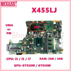 Pranha principal da MotherBboard X455lj i3/i5/i7 para asus x455l x455lf x455lj x455lb a455l f454l x455la x455lab x455ln x45lnb placa de laptop para laptop