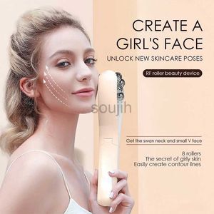 Face Massager Y Shape Face Massager Anti Wrinkle Face Device V Facial Roller Lifting Tool EMS Full Body Slimming Device Double Chin Reduction 240409