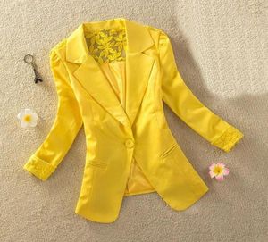 Women039s Jackets Ladies Plus Size Yellow Jacket Feminino Formal White Coat Female Schwarze Frauen Anzug Büro 2021 Dropship6199503