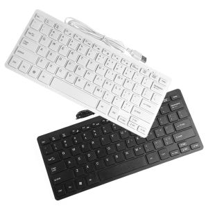 Keyboards Mini Slim Multimedia USB Wired External Keyboard For Notebook Laptop PC Computer