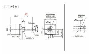 1pc Japan Original Alps RK27 Blue Shell 6-Pin Double HiFi Volume Potentiometer 10k 20k 50k 100k 250k