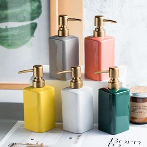 Liquid Soap Dispenser Creative Ceramic Lotion Bottle Hand Sanitizer Press Desinfectant badrumstillbehör