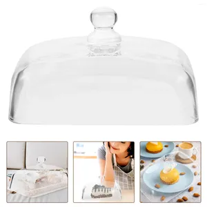 Mugs Party Clear Glass Cake Dome Cover Decorative Cupcake dessert Frukter Mat