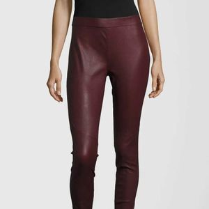 Women Faux Pu Leather Leggings for High Waist Stretch Tummy Control Sexy Pants by Power Hint