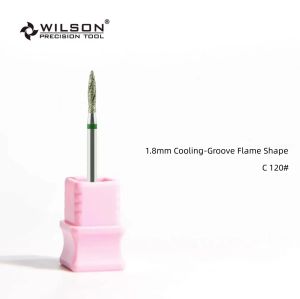 Wilson Cooling-Groove Flame Shape Diamond Bitstools Nails Futters For Manicure Drill Bits Nails Accessories Free