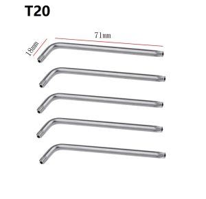 5pcs parafuso de parafuso Torx Taldelas de fenda T30/T20/T25/T10/T15 Cabeça dupla Chave de chave de tamanho pequeno para ferramentas manuais de reparo da máquina de carro