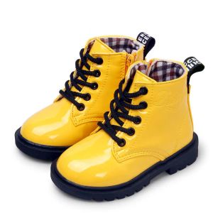 Stövlar Spring Children Martin Boots For Girls and Boys 110y Kids Fashion Shoes Waterproof Flats Leather Outwear YJ601