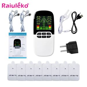 8 läge TENS ENHET ELEKTRONISK PULSA MASSAGER EMS MUSCLE STIMULATHER Smärtlindring Maskinterapi Myostimulator för kroppsfettförbrännare