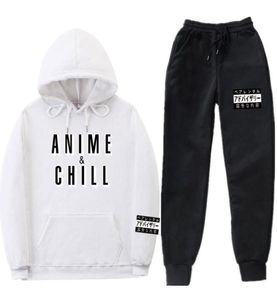 Men039s TrackSuits Anime Chill Japan Suit Sweat Men Bluza Bluza Spits Modna Jogger Set Spring Streetwear Jogging SU3733649