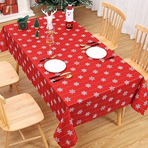 Masa bezi Noel dikdörtgen kar tanesi masa örtüsü leke dirençli polyester dış mekan kapalı parti mutfak restoran