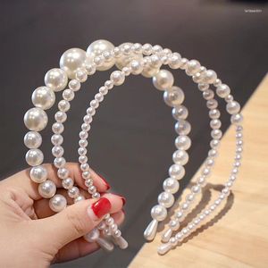 Hair Clips Pearl Hir Bnd Vintage Sn Sstem Super Fairy Girl Headband Versatile Out Pressure Card Lady Temperament Band Jewelry