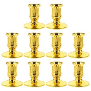 Candle Holders 10 Pcs Electronic Base Candleholders Candlestick Centerpiece Dining Table Decor Decorative Plastic Astetic Room