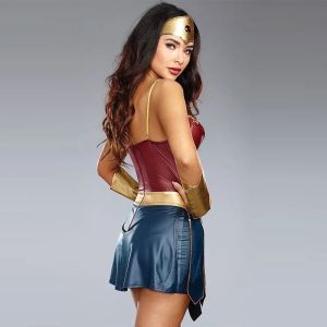 Костюмы на Хэллоуин для взрослых, потому что Wonder Woman Сцены костюмы кожаная одежда моя герой академия