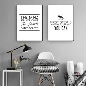 Canvas dipinto di poster citazione frasi di energia positiva parole motivazionali