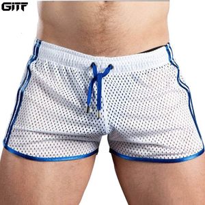 GITF Gym Mens Sport Running Shorts Quick Dry grid Workout Short Pants GYM Wear Men Soccer Tennis Training Beach Swim Shorts 240321