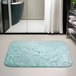 Carpets Clear Water Ripples Anti-Slip Absorb Bath Carpet 40x60cm Bathroom Kitchen Bedroon Floor Mats Indoor Soft Entrance Doormat