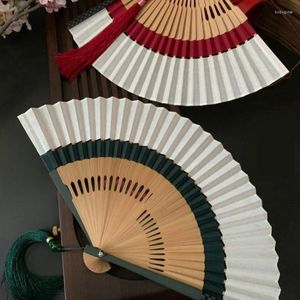 Figurine decorative Fan classica cinese Small Summer Vintage Women Reg Reput Hand Fabric Bamboo pieghevole Abanicos Para Boda