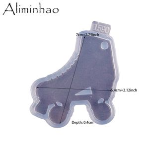 DY1033 Shiny Skate Shoes Keychain Molds, Epoxy Resin Jewelries Making Tools, Skateboard Resin Crafting Mould, DIY charms Mold