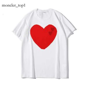 CDG Designer Men's T Shirts Fashion Women's Commes Short Sleeve Heart Badge Top Clothes Quanlity Love Shirts Short Sleeve Tee Leisure Streetwear 5395