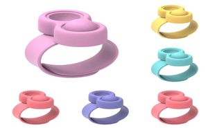 Silicone Finger Toys Bracelet Jewelry Push Bubble Sensory Pioneer Bubbles Puzzle Toy Slapping Ring Belt Autism Anxiety Relief Halloween Christmas G89O8IK9291357