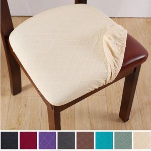 Coperture per sedie spandex jacquard cuscino copertura sala da pranzo sedili solidi senza protezione mobili arretrati