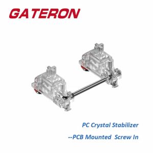 Accessories GATERON PC Crystal Stabilizer New Arrival 7u 6.25u 2u Customized DIY Hot Swap PCB Mount Screw In 60% Mechanical Keyboard