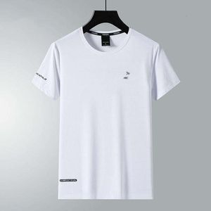 Män t shirt designer t skjortor män kvinnor high end bokstäver broderade grafiska tee fiess tröja runda nacken kort ärm pullover skjorta sex färg