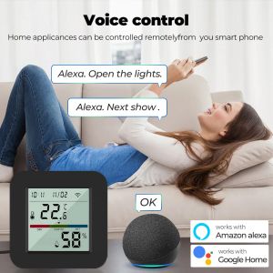 Tuya Smart WiFi Temperature And Humidity Sensor with Universal IR Remote Control Works with Alexa Google Home Smart Life