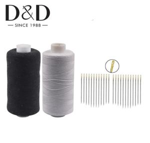 2pcs 500m Polyester Sewing Threads 12pcs A agulhas de threading agulhas costura