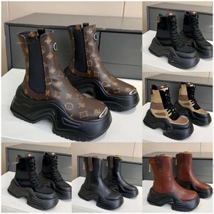 Designer Boots Archlight 2.0 Plattform Knöchelstiefel Frauen Kalb Leder Luxus Wüstenstiefel ies bequeme dicke einzige Martin -Stiefel