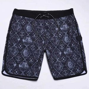 Herren Shorts wasserdichte Spandex Strandanzug für Herren Black Bermuda Schnell trocknen Schwimmstangen Surfhosen Board Shorts E760 J240409